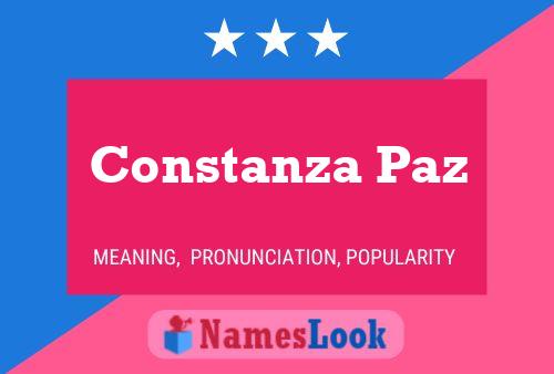 Constanza Paz Name Poster