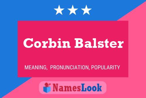 Corbin Balster Name Poster