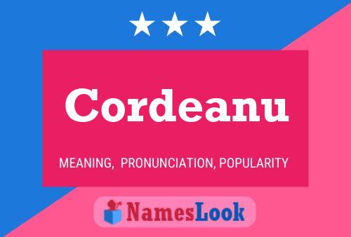 Cordeanu Name Poster