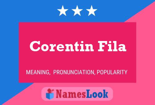 Corentin Fila Name Poster