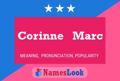 Corinne   Marc Name Poster