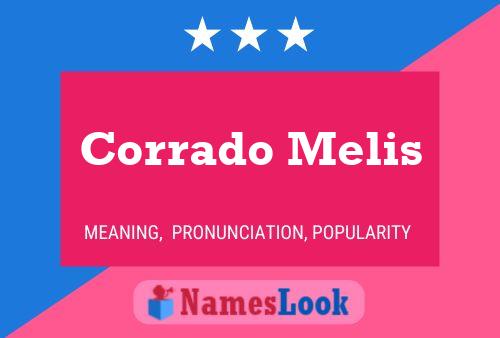 Corrado Melis Name Poster