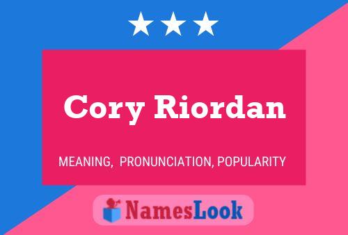 Cory Riordan Name Poster