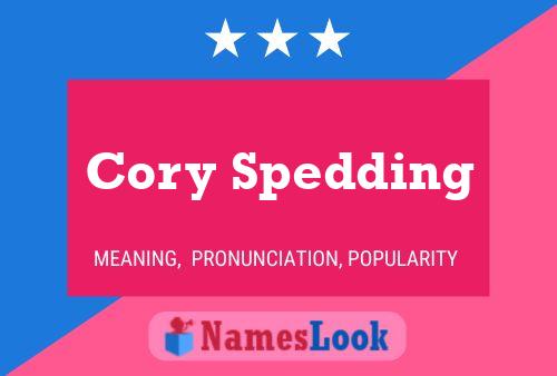 Cory Spedding Name Poster