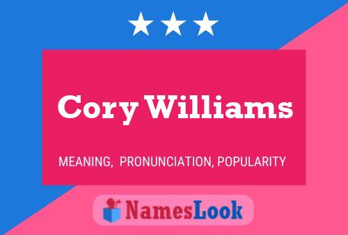 Cory Williams Name Poster