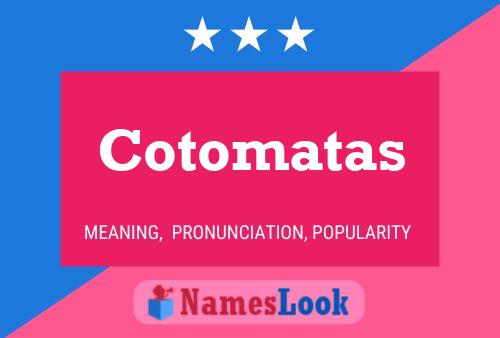 Cotomatas Name Poster