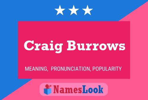 Craig Burrows Name Poster