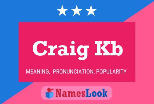 Craig Kb Name Poster