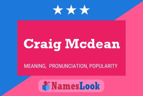 Craig Mcdean Name Poster