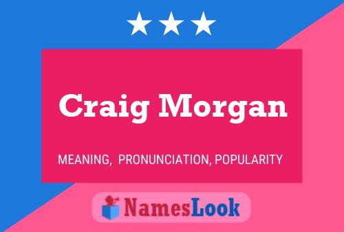 Craig Morgan Name Poster