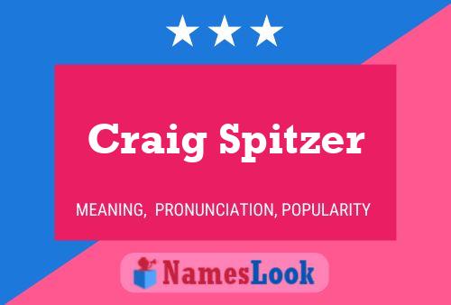 Craig Spitzer Name Poster