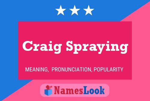 Craig Spraying Name Poster