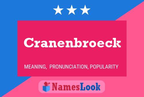 Cranenbroeck Name Poster