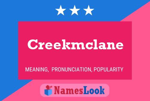 Creekmclane Name Poster