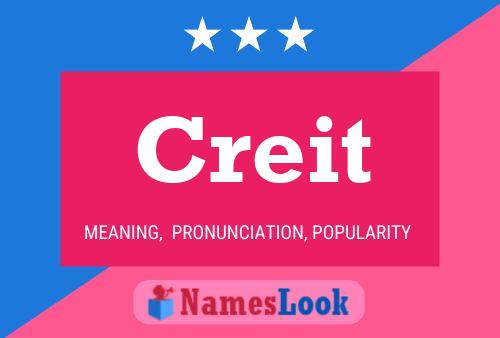 Creit Name Poster