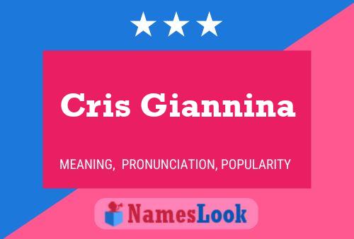 Cris Giannina Name Poster