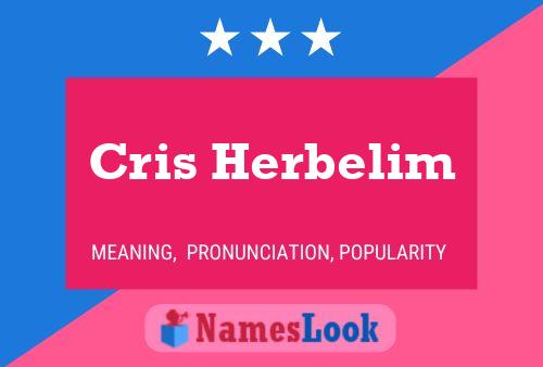 Cris Herbelim Name Poster