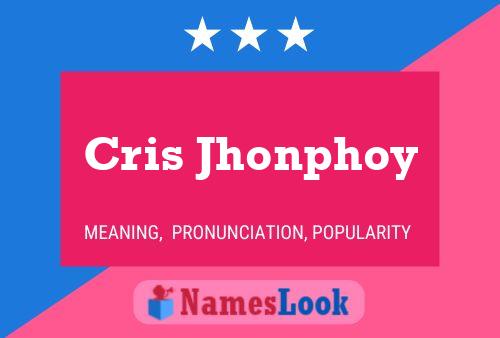 Cris Jhonphoy Name Poster