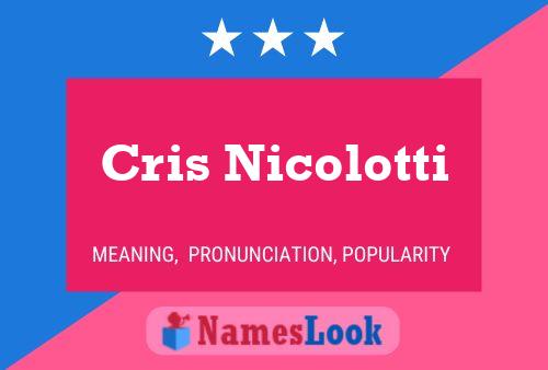 Cris Nicolotti Name Poster