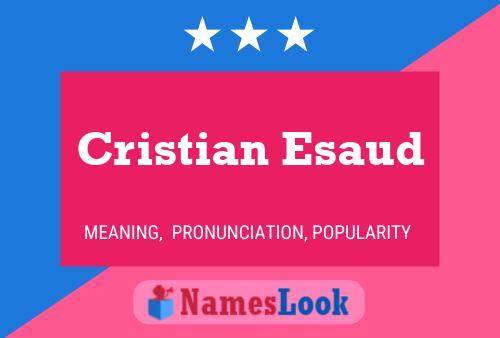 Cristian Esaud Name Poster