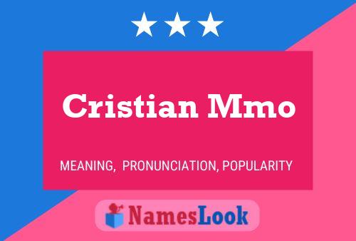 Cristian Mmo Name Poster