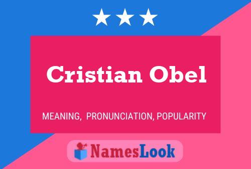 Cristian Obel Name Poster