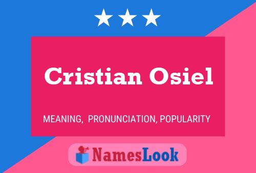 Cristian Osiel Name Poster