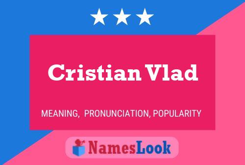 Cristian Vlad Name Poster