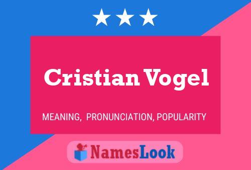 Cristian Vogel Name Poster