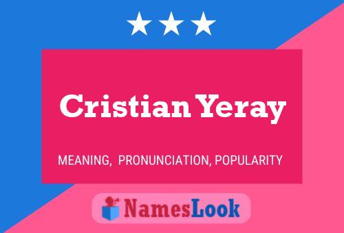 Cristian Yeray Name Poster