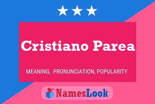 Cristiano Parea Name Poster