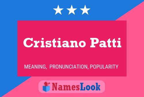 Cristiano Patti Name Poster