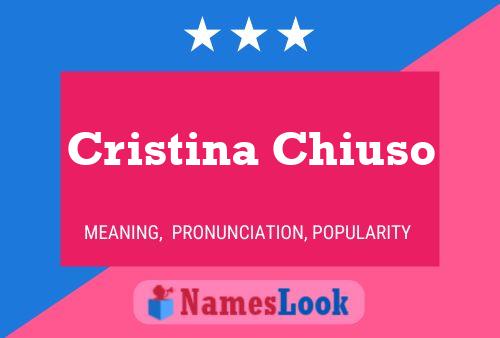 Cristina Chiuso Name Poster