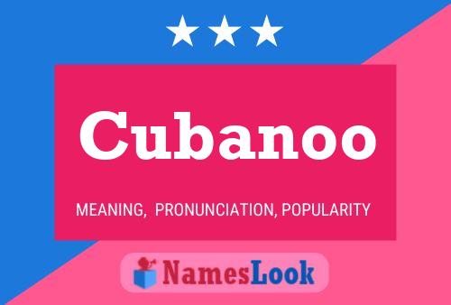 Cubanoo Name Poster