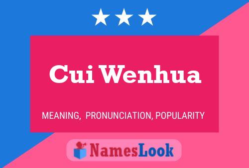 Cui Wenhua Name Poster