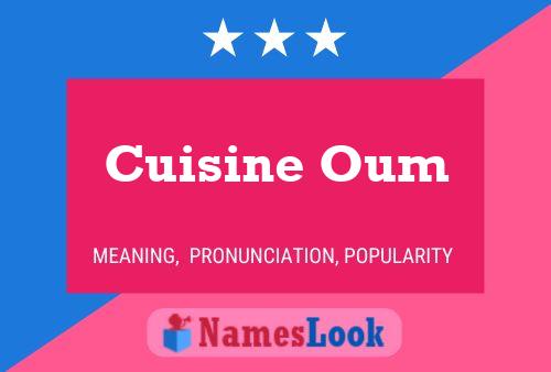 Cuisine Oum Name Poster