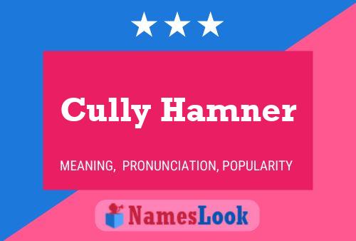 Cully Hamner Name Poster