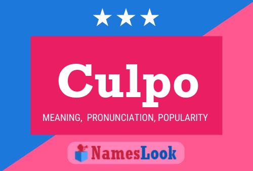 Culpo Name Poster