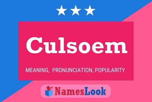 Culsoem Name Poster