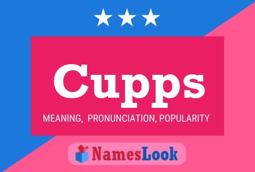 Cupps Name Poster