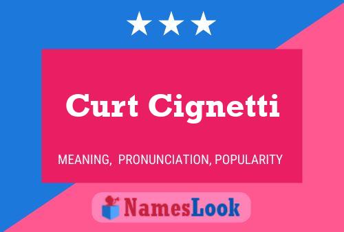 Curt Cignetti Name Poster