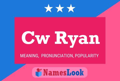 Cw Ryan Name Poster