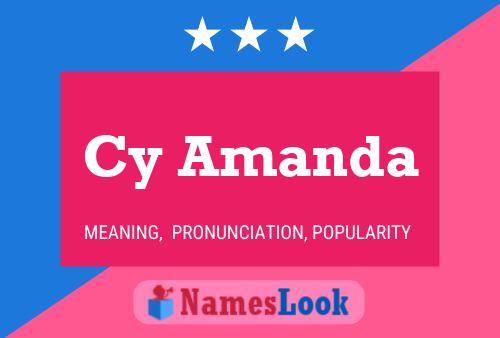 Cy Amanda Name Poster