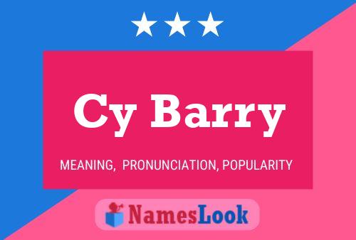 Cy Barry Name Poster