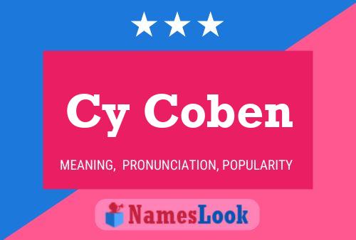 Cy Coben Name Poster