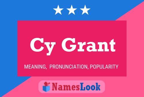 Cy Grant Name Poster