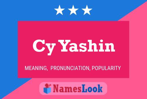 Cy Yashin Name Poster