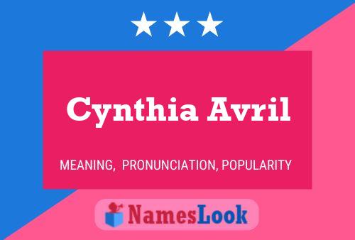 Cynthia Avril Name Poster