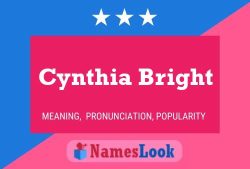 Cynthia Bright Name Poster