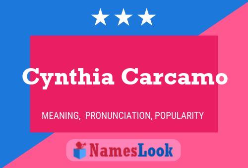 Cynthia Carcamo Name Poster